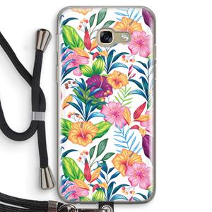 CaseCompany Tropisch 2: Samsung Galaxy A5 (2017) Transparant Hoesje met koord