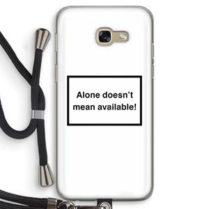 CaseCompany Alone: Samsung Galaxy A5 (2017) Transparant Hoesje met koord