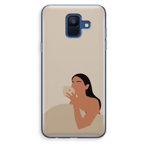 CaseCompany Fresh coffee: Samsung Galaxy A6 (2018) Transparant Hoesje