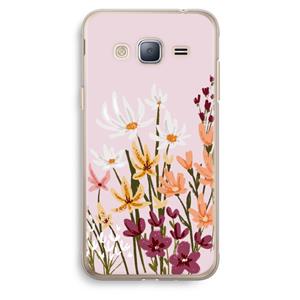 CaseCompany Painted wildflowers: Samsung Galaxy J3 (2016) Transparant Hoesje