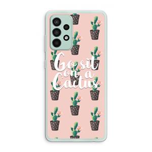 CaseCompany Cactus quote: Samsung Galaxy A52s 5G Transparant Hoesje