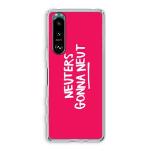 CaseCompany Neuters (roze): Sony Xperia 5 III Transparant Hoesje