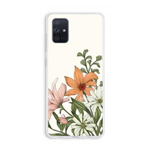 CaseCompany Floral bouquet: Galaxy A71 Transparant Hoesje