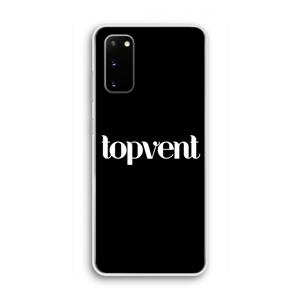 CaseCompany Topvent Zwart: Samsung Galaxy S20 Transparant Hoesje