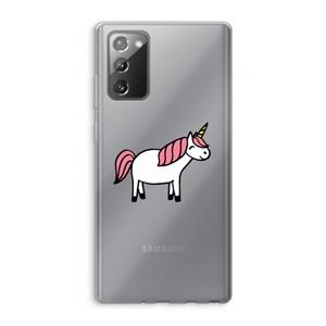 CaseCompany Eenhoorn: Samsung Galaxy Note 20 / Note 20 5G Transparant Hoesje