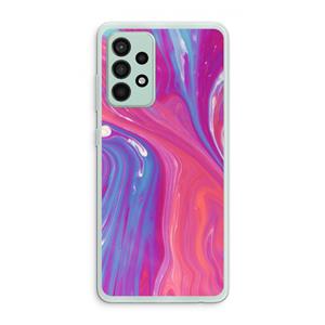 CaseCompany Paarse stroom: Samsung Galaxy A52s 5G Transparant Hoesje