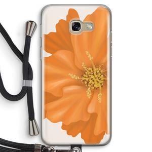 CaseCompany Orange Ellila flower: Samsung Galaxy A5 (2017) Transparant Hoesje met koord