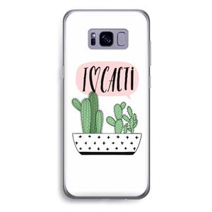 CaseCompany I love cacti: Samsung Galaxy S8 Plus Transparant Hoesje