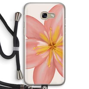 CaseCompany Pink Ellila Flower: Samsung Galaxy A5 (2017) Transparant Hoesje met koord