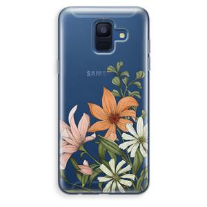 CaseCompany Floral bouquet: Samsung Galaxy A6 (2018) Transparant Hoesje