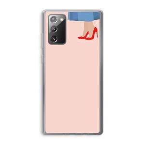 CaseCompany High heels: Samsung Galaxy Note 20 / Note 20 5G Transparant Hoesje