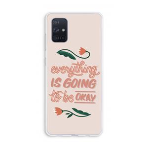 CaseCompany Optimistic flower girl: Galaxy A71 Transparant Hoesje