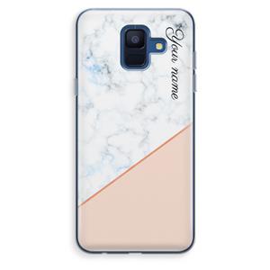 CaseCompany Marmer in stijl: Samsung Galaxy A6 (2018) Transparant Hoesje
