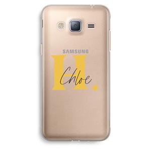 CaseCompany Amber Script: Samsung Galaxy J3 (2016) Transparant Hoesje