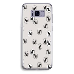 CaseCompany Miauw: Samsung Galaxy S8 Plus Transparant Hoesje