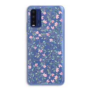 CaseCompany Sierlijke bloemen: Xiaomi Redmi 9T Transparant Hoesje