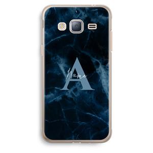 CaseCompany Midnight Marble: Samsung Galaxy J3 (2016) Transparant Hoesje