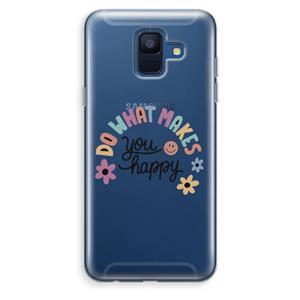 CaseCompany Happy days: Samsung Galaxy A6 (2018) Transparant Hoesje