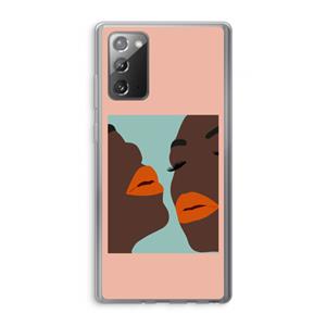 CaseCompany Orange lips: Samsung Galaxy Note 20 / Note 20 5G Transparant Hoesje