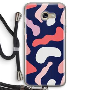 CaseCompany Memphis Shapes Pink: Samsung Galaxy A5 (2017) Transparant Hoesje met koord