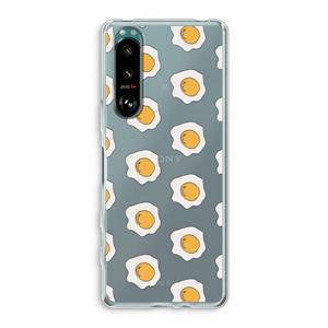 CaseCompany Bacon to my eggs #1: Sony Xperia 5 III Transparant Hoesje