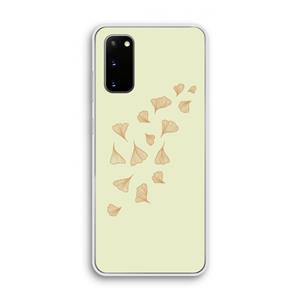 CaseCompany Falling Leaves: Samsung Galaxy S20 Transparant Hoesje
