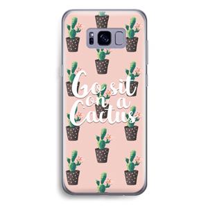 CaseCompany Cactus quote: Samsung Galaxy S8 Plus Transparant Hoesje