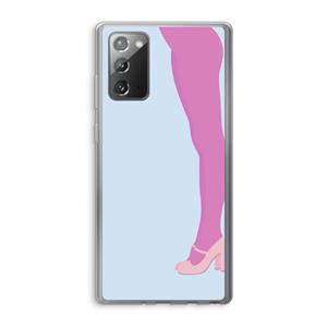 CaseCompany Pink panty: Samsung Galaxy Note 20 / Note 20 5G Transparant Hoesje
