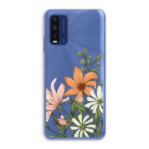 CaseCompany Floral bouquet: Xiaomi Redmi 9T Transparant Hoesje