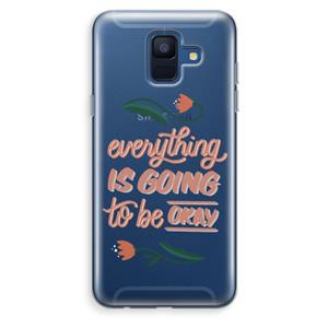CaseCompany Optimistic flower girl: Samsung Galaxy A6 (2018) Transparant Hoesje