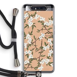 CaseCompany Blossoming spring: Samsung Galaxy A80 Transparant Hoesje met koord