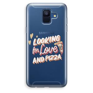 CaseCompany Pizza is the answer: Samsung Galaxy A6 (2018) Transparant Hoesje