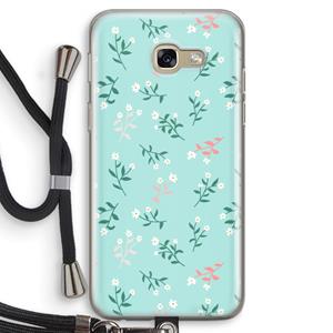 CaseCompany Small white flowers: Samsung Galaxy A5 (2017) Transparant Hoesje met koord