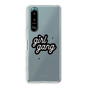 CaseCompany Girl Gang: Sony Xperia 5 III Transparant Hoesje