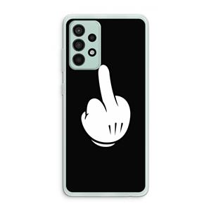 CaseCompany Middle finger black: Samsung Galaxy A52s 5G Transparant Hoesje