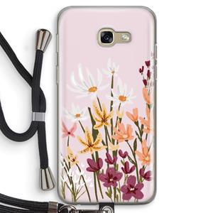 CaseCompany Painted wildflowers: Samsung Galaxy A5 (2017) Transparant Hoesje met koord