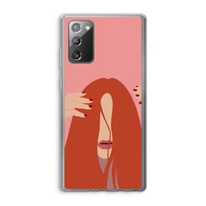 CaseCompany Woke up like this: Samsung Galaxy Note 20 / Note 20 5G Transparant Hoesje