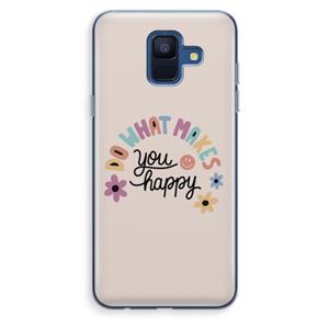 CaseCompany Happy days: Samsung Galaxy A6 (2018) Transparant Hoesje