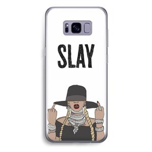 CaseCompany Slay All Day: Samsung Galaxy S8 Plus Transparant Hoesje