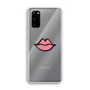 CaseCompany Kusje: Samsung Galaxy S20 Transparant Hoesje
