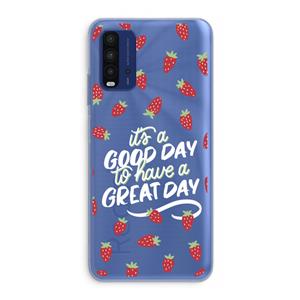 CaseCompany Don't forget to have a great day: Xiaomi Redmi 9T Transparant Hoesje