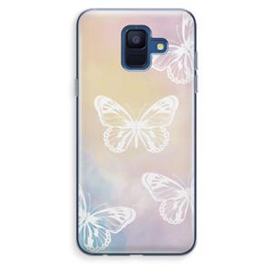 CaseCompany White butterfly: Samsung Galaxy A6 (2018) Transparant Hoesje