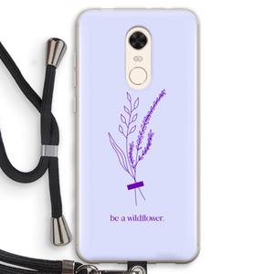CaseCompany Be a wildflower: Xiaomi Redmi 5 Transparant Hoesje met koord