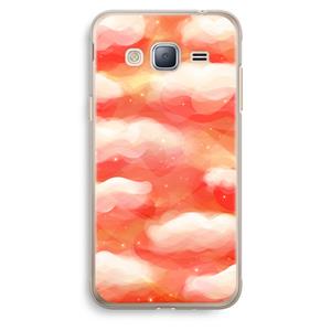 CaseCompany Lichte Wolken: Samsung Galaxy J3 (2016) Transparant Hoesje