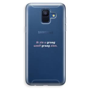 CaseCompany uzelf graag zien: Samsung Galaxy A6 (2018) Transparant Hoesje