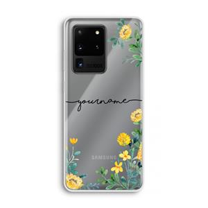 CaseCompany Gele bloemen: Samsung Galaxy S20 Ultra Transparant Hoesje