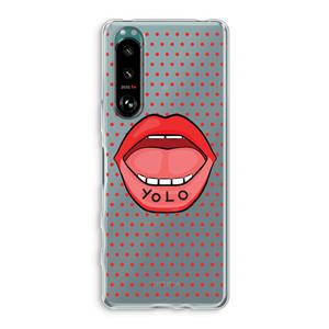 CaseCompany Yolo Denise: Sony Xperia 5 III Transparant Hoesje