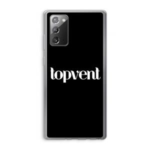 CaseCompany Topvent Zwart: Samsung Galaxy Note 20 / Note 20 5G Transparant Hoesje