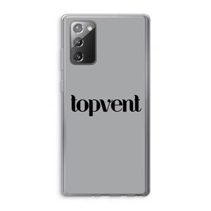 CaseCompany Topvent Grijs Zwart: Samsung Galaxy Note 20 / Note 20 5G Transparant Hoesje