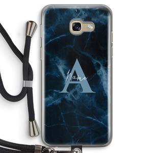 CaseCompany Midnight Marble: Samsung Galaxy A5 (2017) Transparant Hoesje met koord